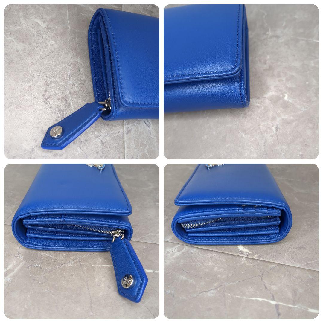 極美品☆ヴィヴィアンウエストウッド ブルー 長財布 Vivienne オーブ