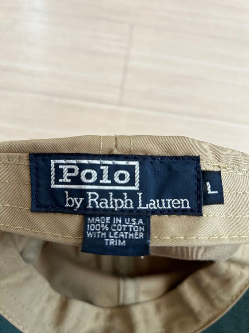 Polo by Ralph Lauren ロングビルキャップ　USA製　レザー