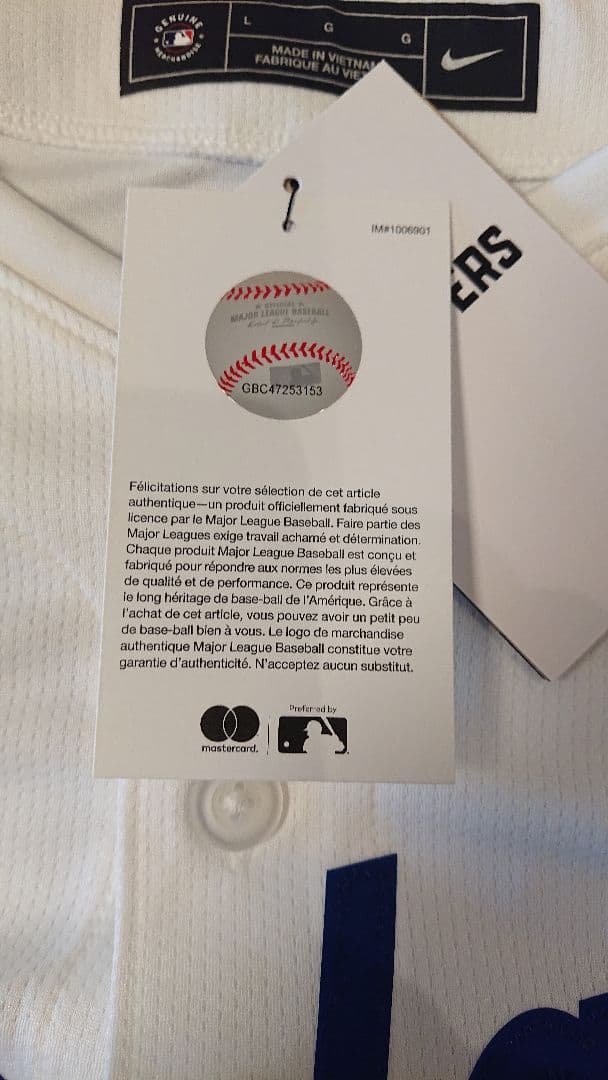【オフィシャル公式】大谷翔平17 ドジャースユニフォーム (サイズL)新品未使用