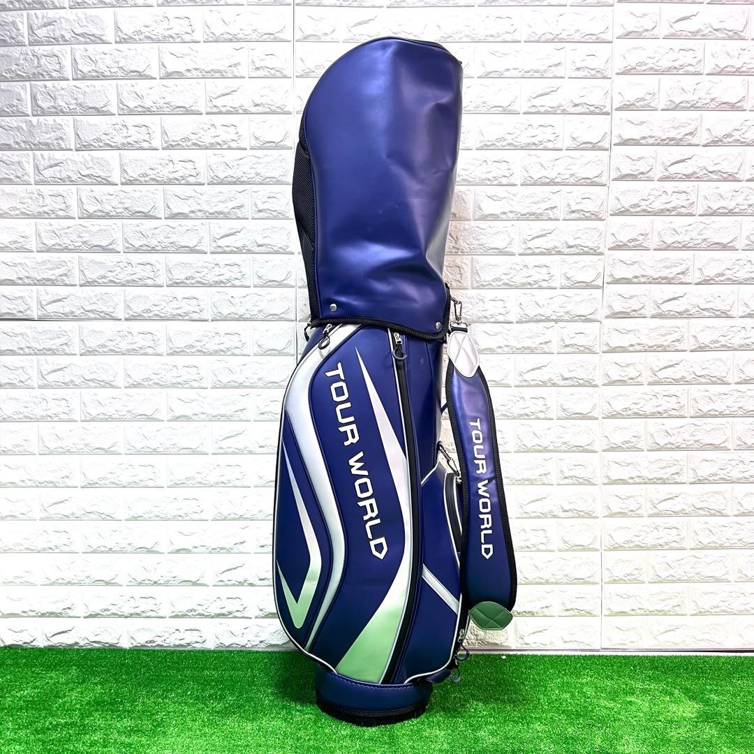 美品　HONMA TOUR WORLD キャディーバッグ　紺色　良好　軽量