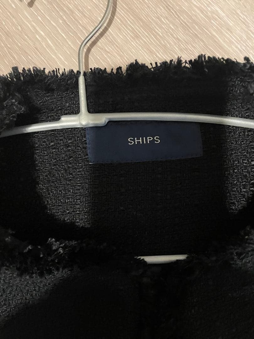 ships ツイードロングジレ