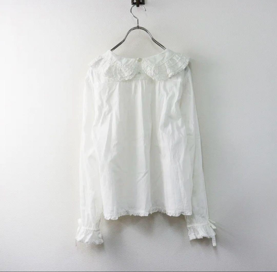 ピンクハウス綿ローンラウンドカラープルオーバー