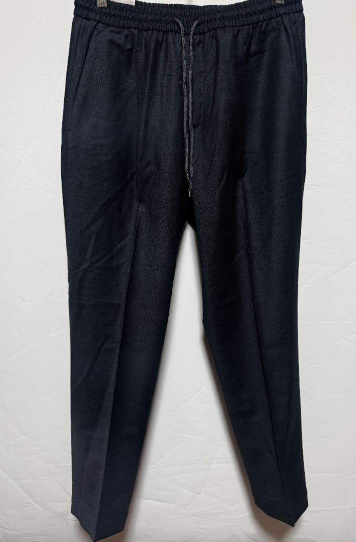 ブリリア1949 ヴァージンウールストレッチ1プリーツテーパードイージーパンツ