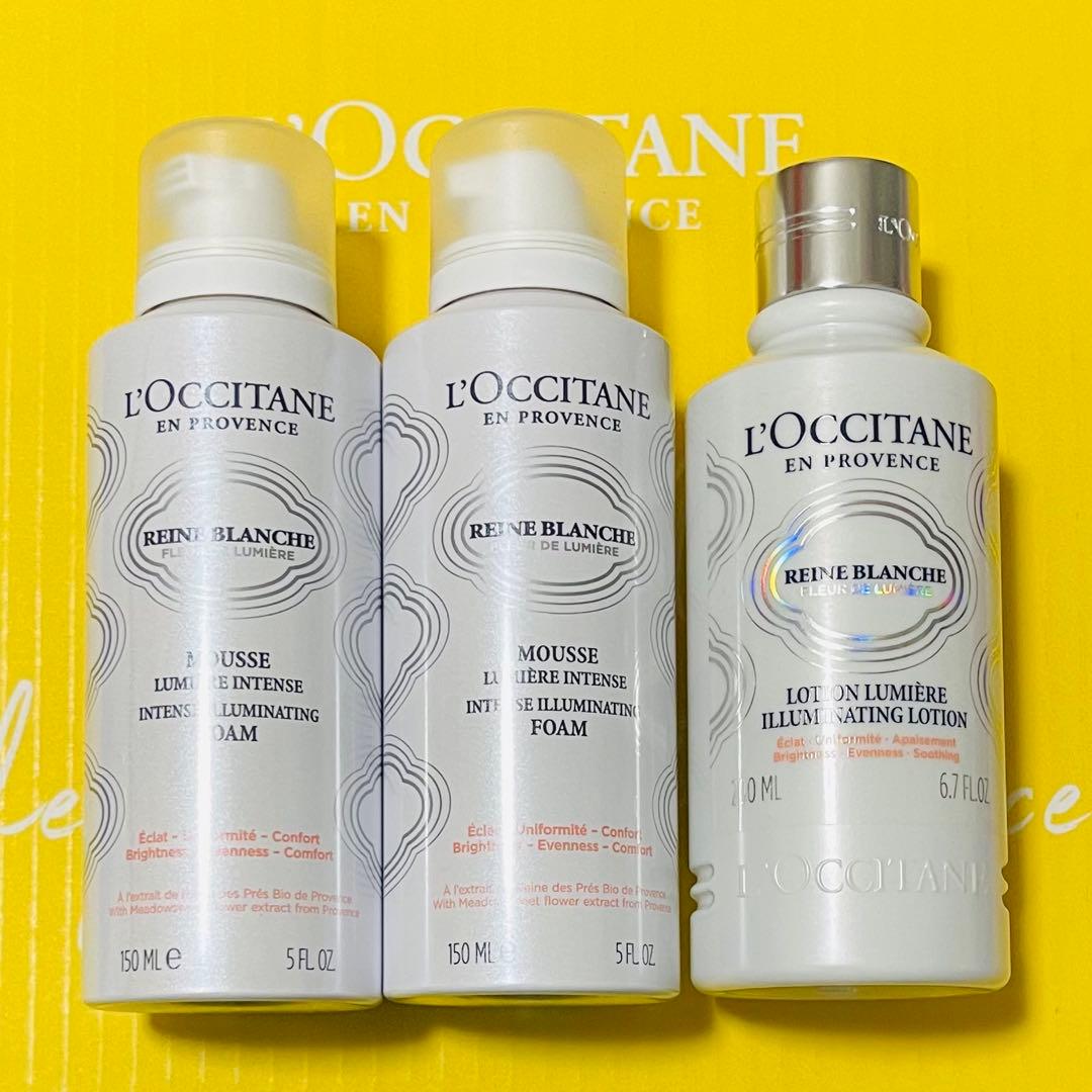 ロクシタン レーヌブランシュ イルミネイティングクレンジングとフェイスウォーター