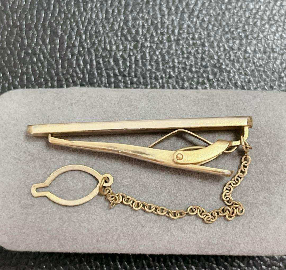 正規品✨CHANELシャネルタイピンネクタイクリップココマーク24KGF純金張り