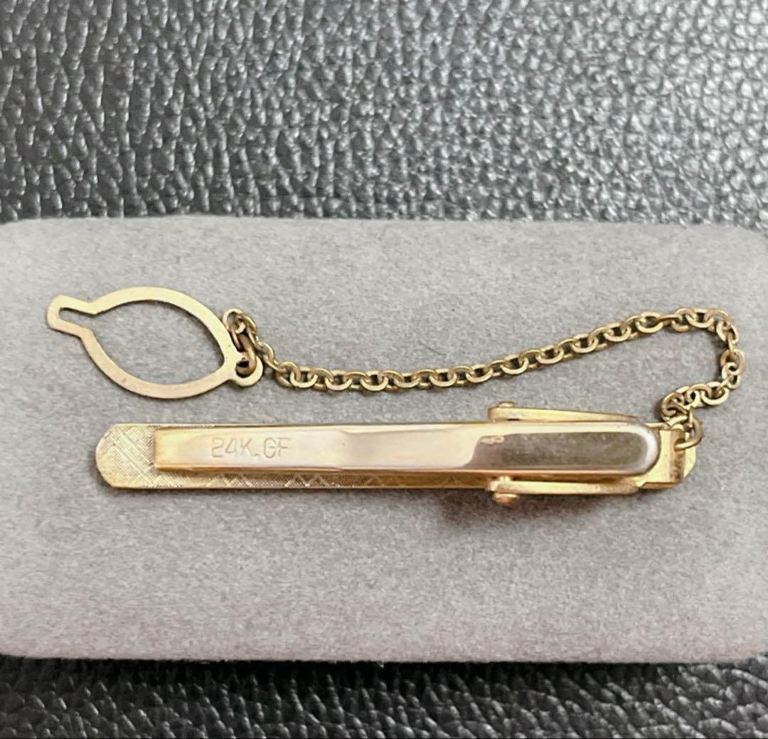 正規品✨CHANELシャネルタイピンネクタイクリップココマーク24KGF純金張り