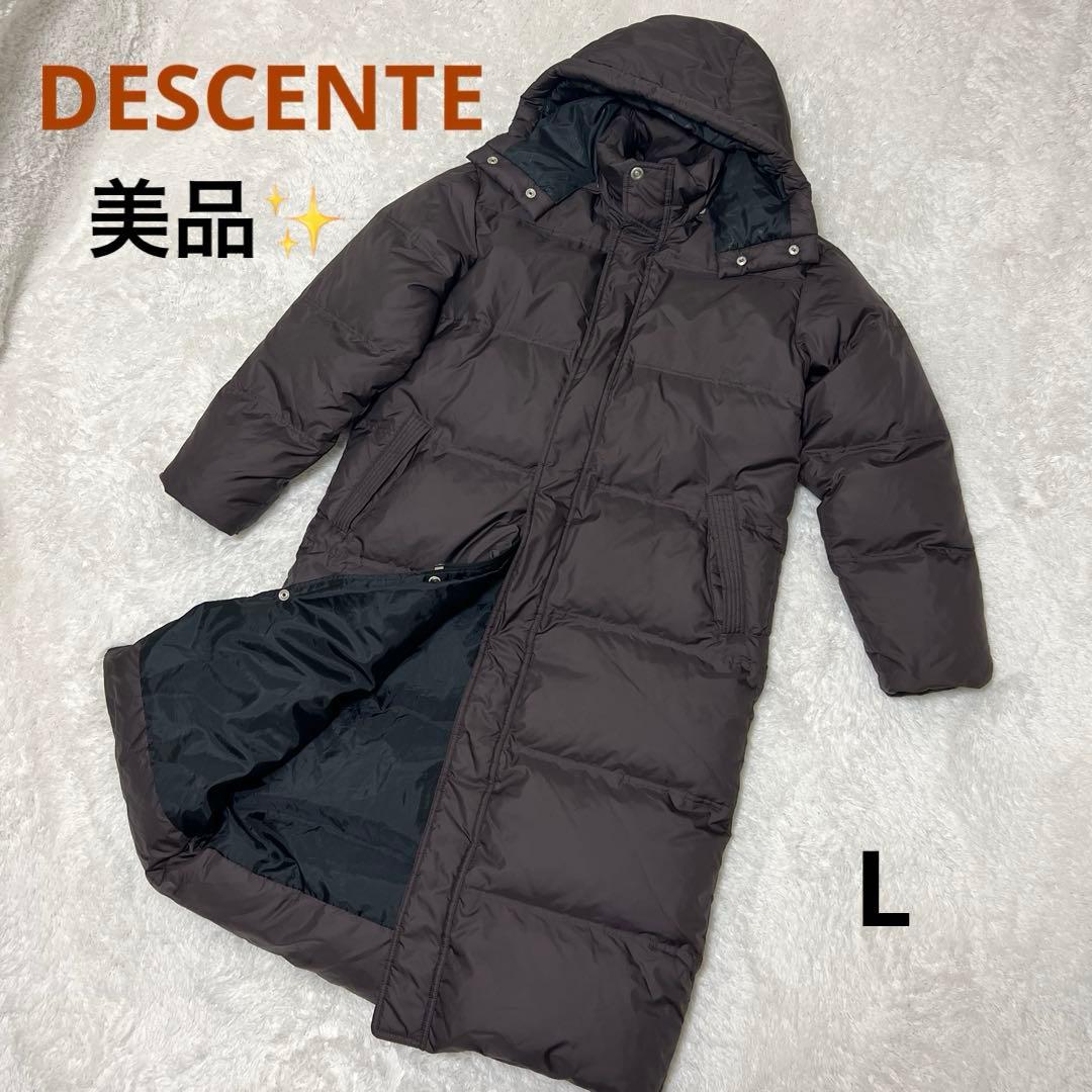 デサント　スーパーロングダウンコート　フード付き ベンチコート　防寒