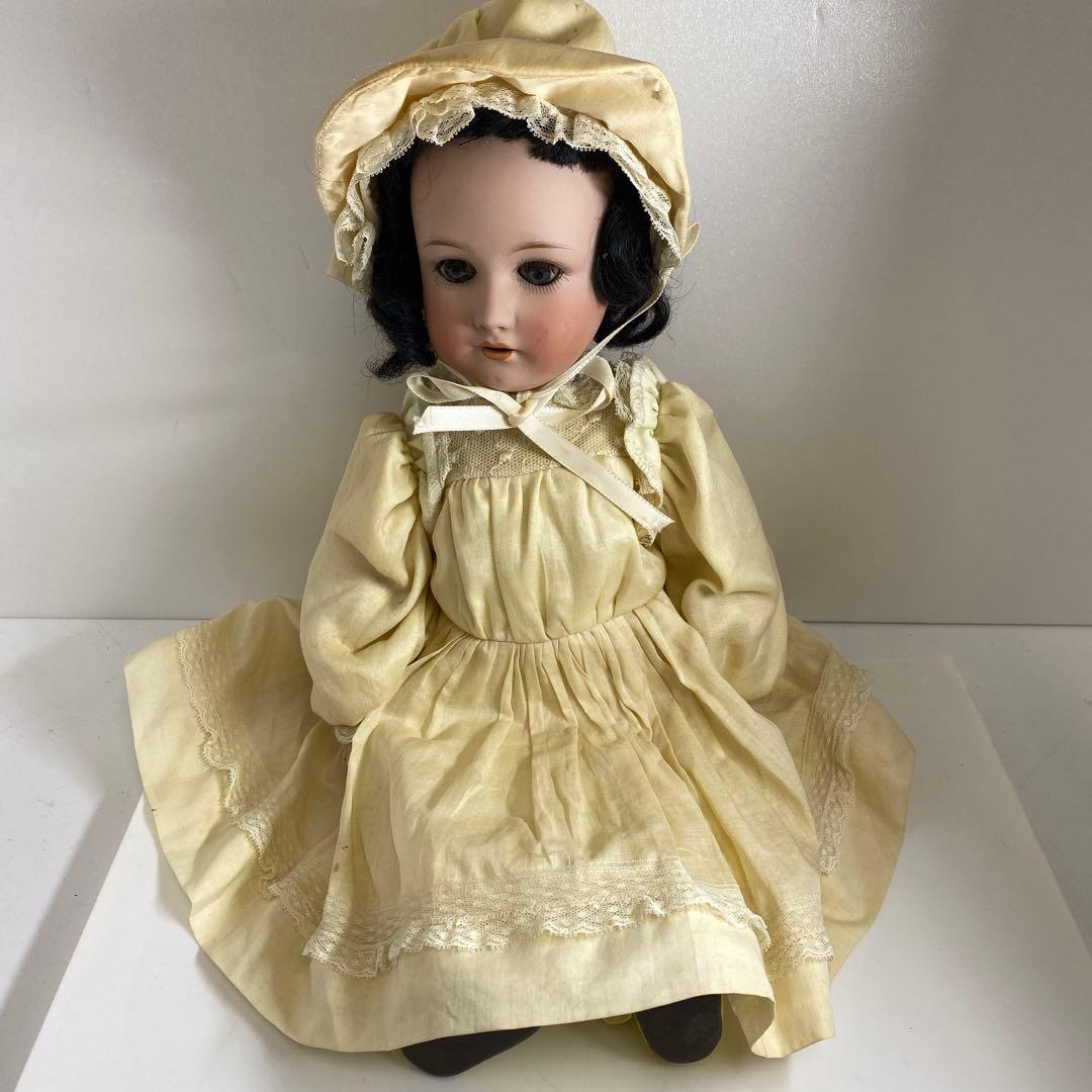 ドレッセル　アンティーク　ビスクドールブルースリープアイオープンマウス　首裏に銘