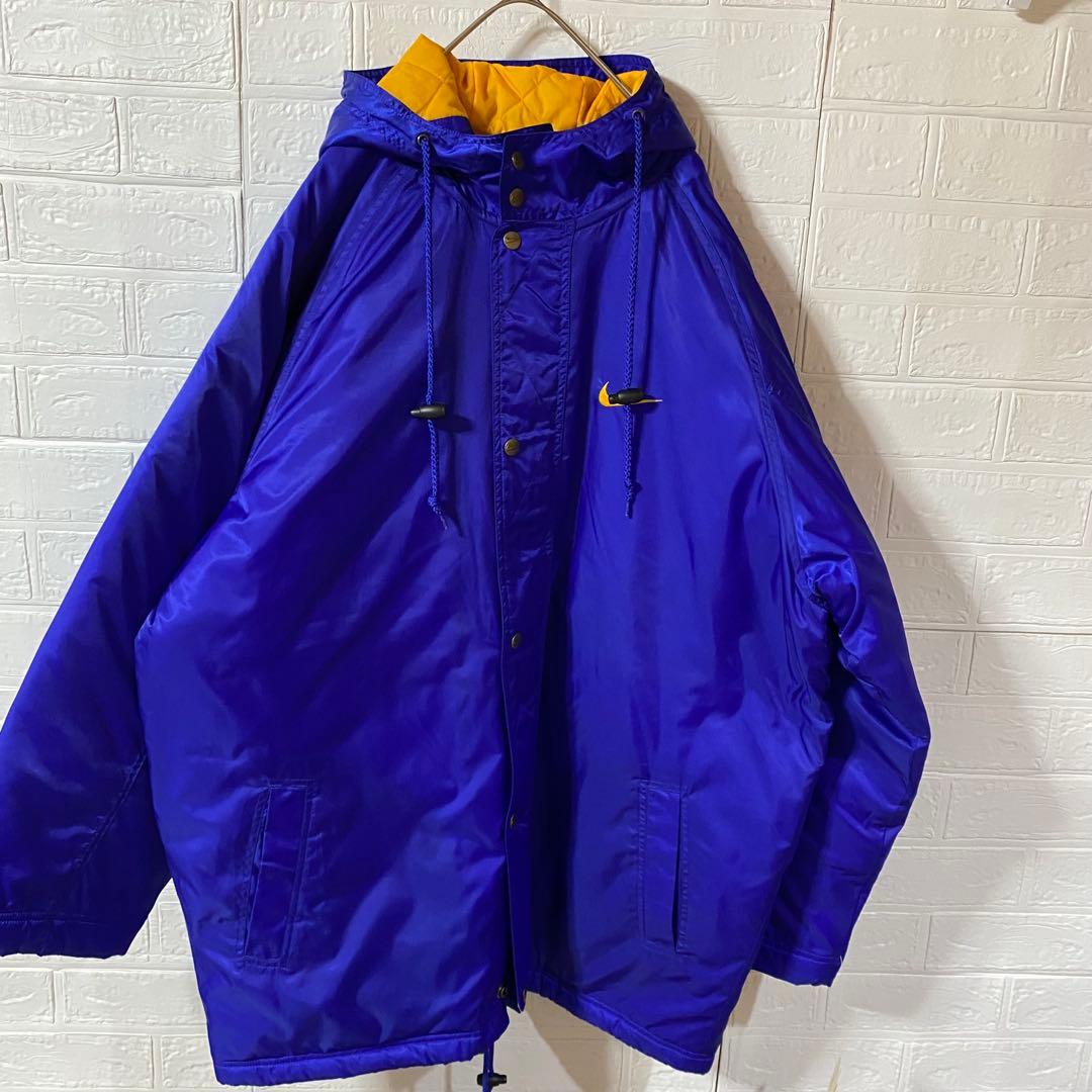 【デッドストック品】NIKE 90s白タグ　バックロゴ中綿ナイロンジャケット