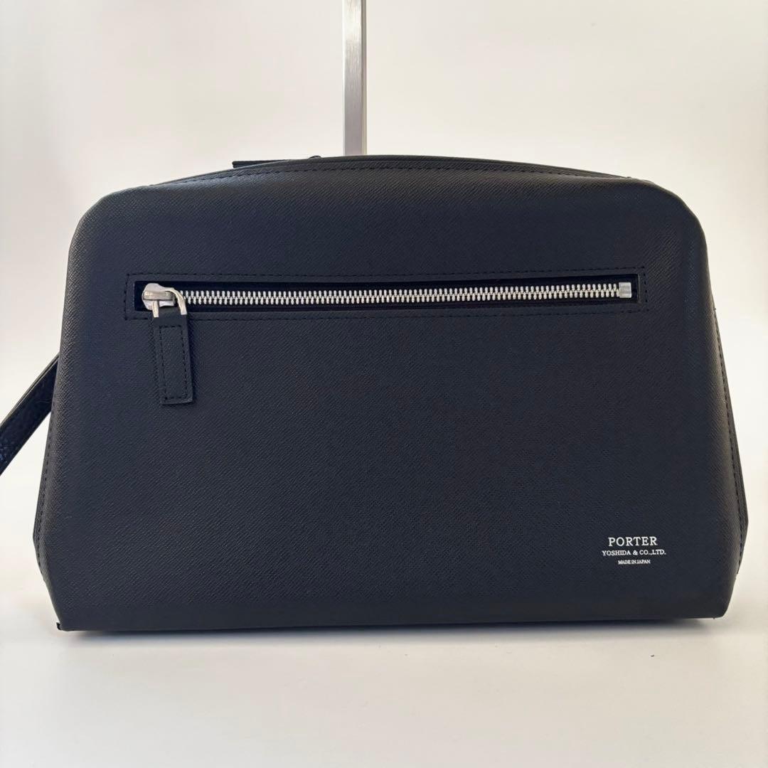PORTER AVENUE ショルダーバッグ レザー シボ革 2way 黒