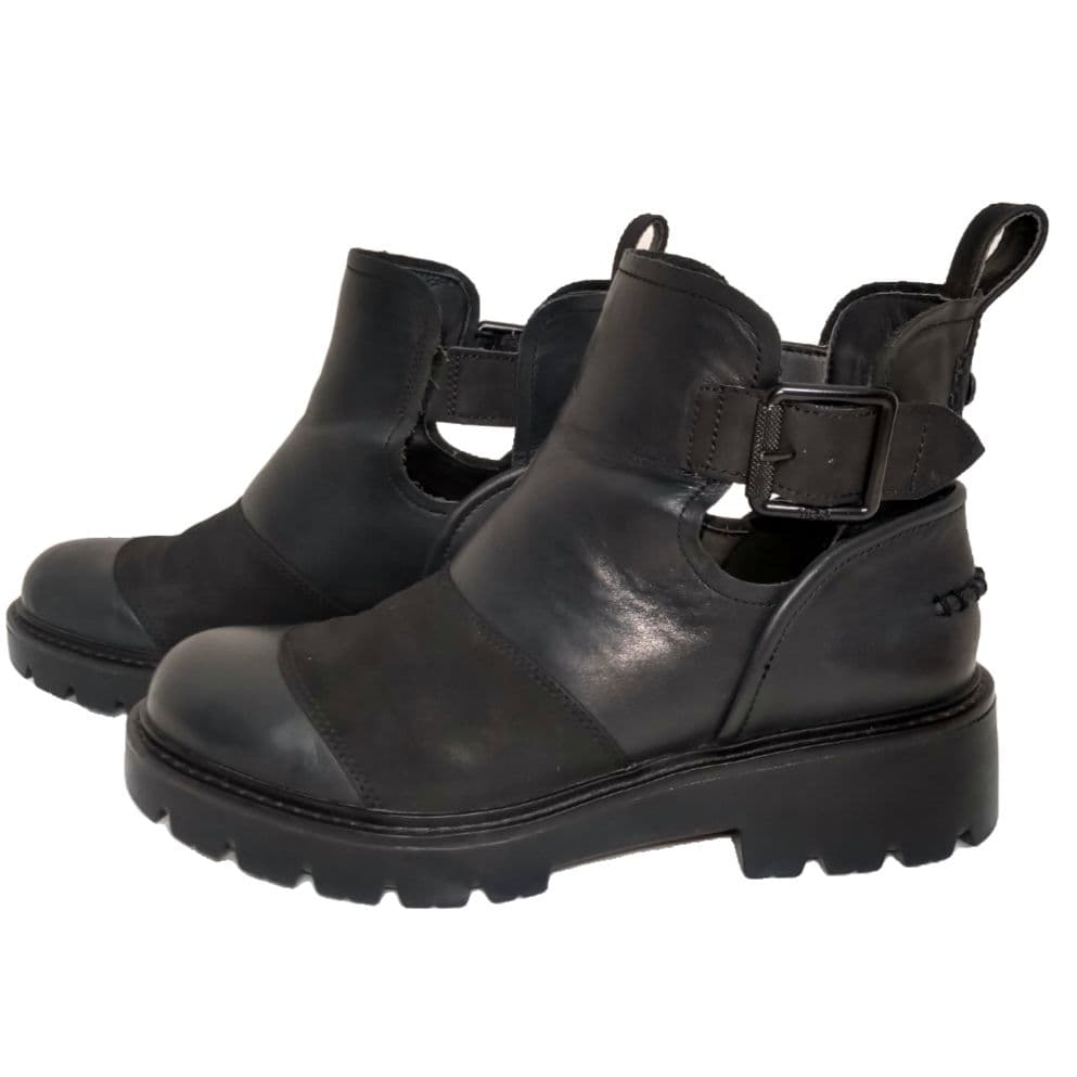 ✨美品✨UGG アグ　Stocktonブーツ　24cm　本革　ブラック