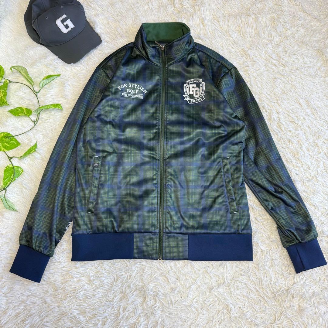【フィラゴルフ】美品 セットアップ チェック XLサイズ メンズ