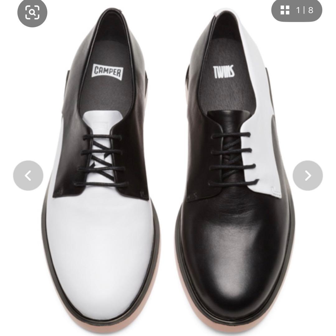 カンペール CAMPER ツインズ TWINS 24㎝ 美品 ブラック ホワイト