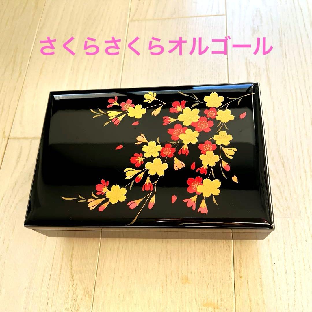 会津塗宝石箱オルゴール 桜 ~さくらさくらニデックインスツルメンツ オルゴール