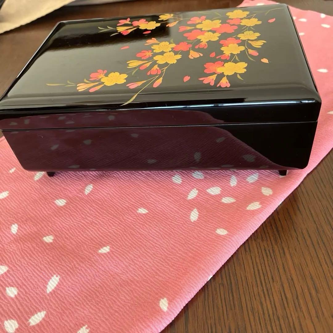 会津塗宝石箱オルゴール 桜 ~さくらさくらニデックインスツルメンツ オルゴール