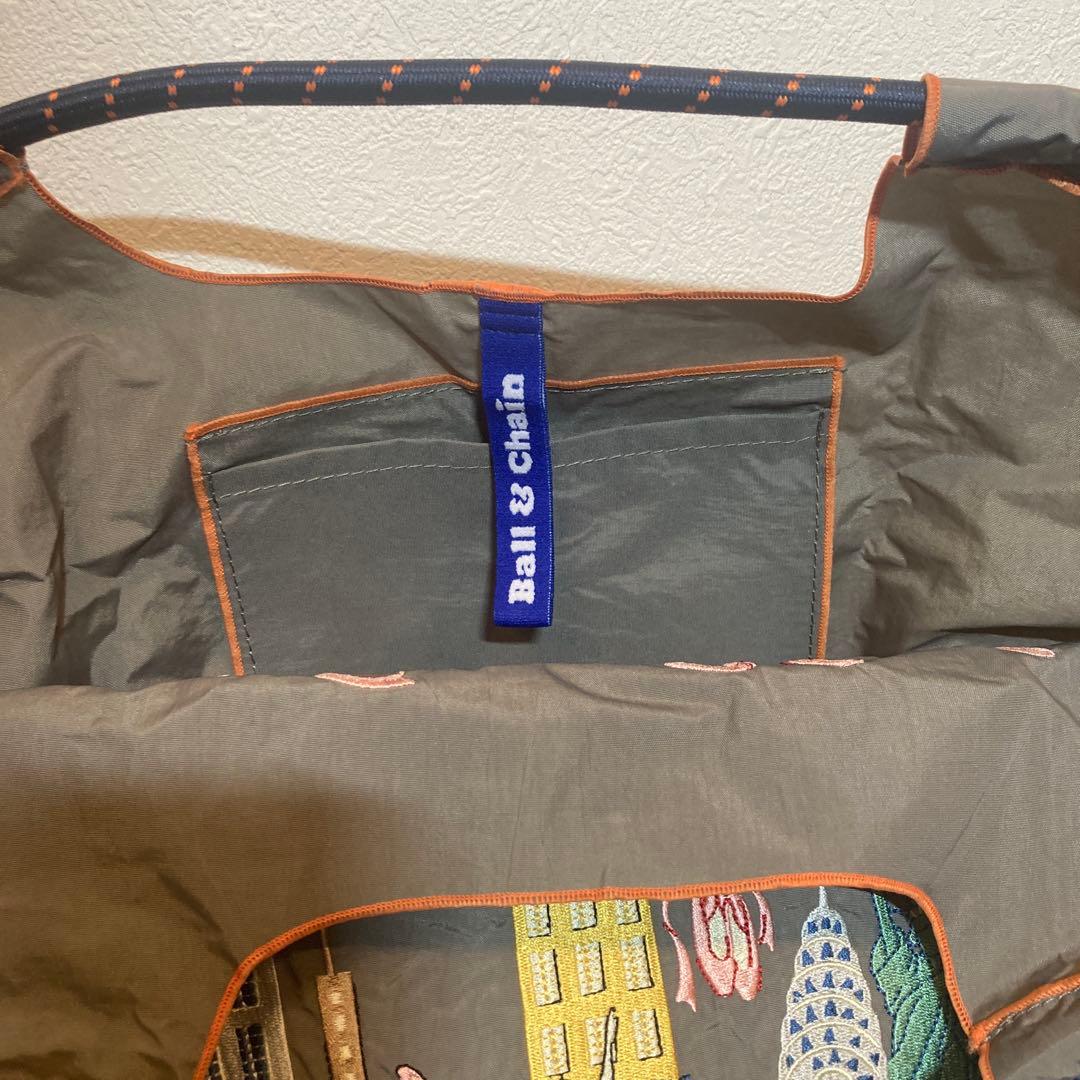 【新品　正規品】ボール&チェーンChacott ＮＹ刺繍エコバッグ　Ｌサイズ