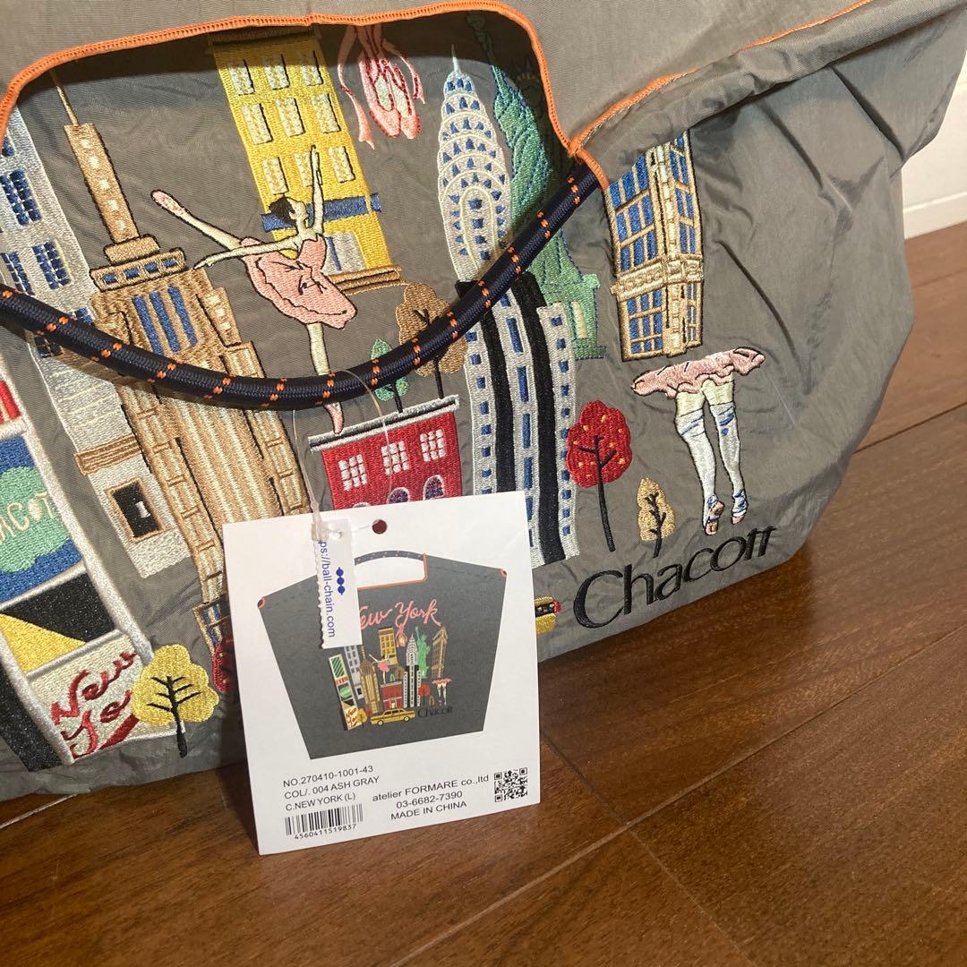 【新品　正規品】ボール&チェーンChacott ＮＹ刺繍エコバッグ　Ｌサイズ