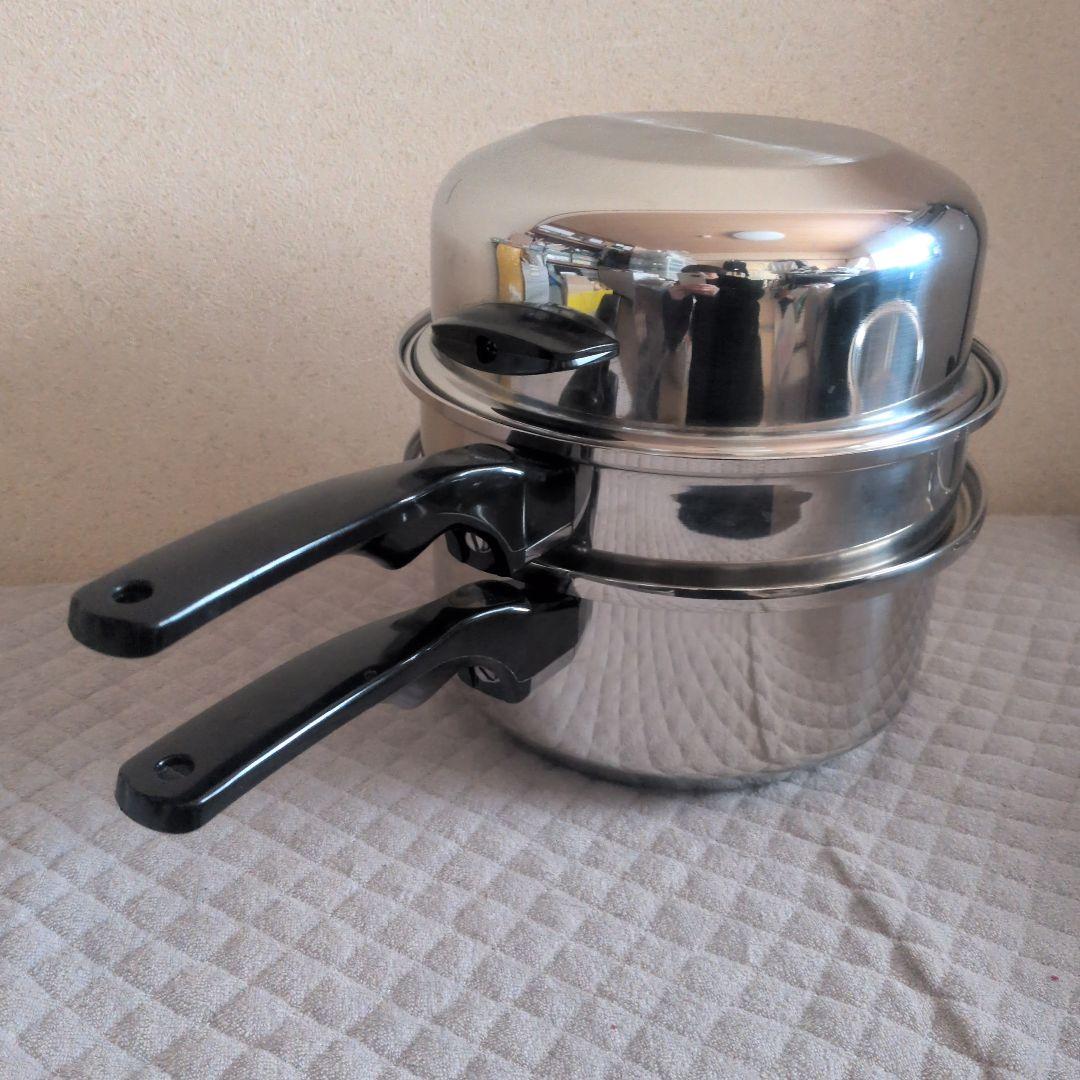 インコア 片手鍋３コート +蓋+スチーマー+ダッチカバー+キャセロール ５点