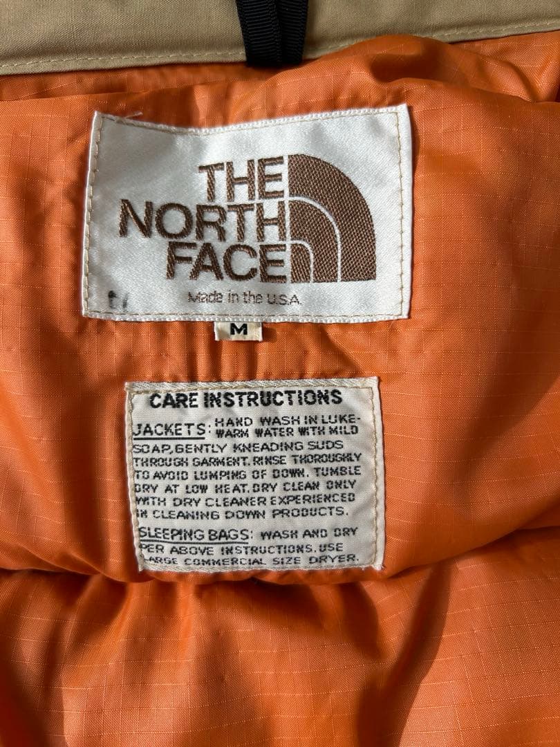 THE NORTH FACE 80s茶タグ ダウンベスト Mサイズ　USA製
