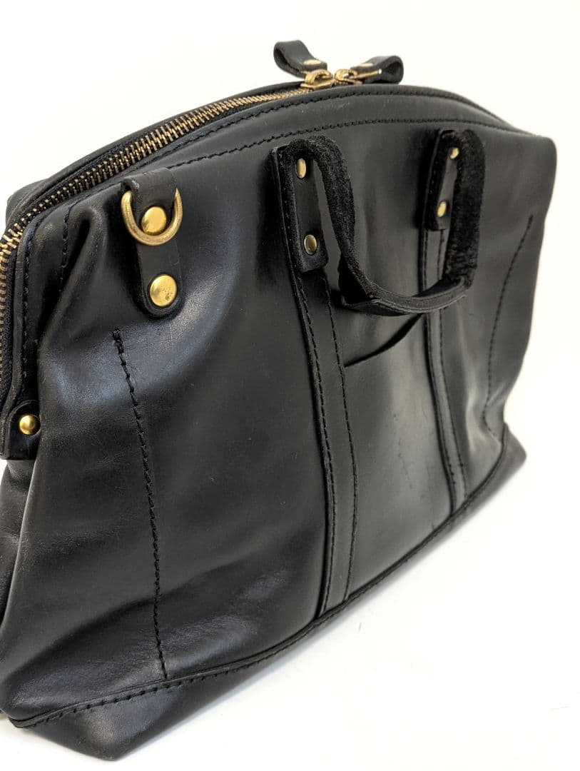 極美品　HERTZ 日本製 ブラック レザー ビジネスバッグ　ブリーフケース　革