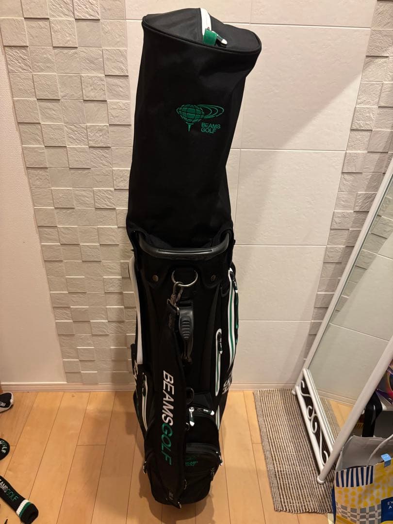 BEAMS GOLF キャディバッグ ブラック ヘッドカバー付き