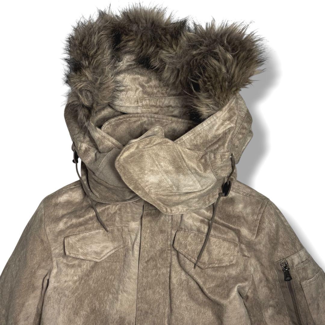 TORNADO MART｜スウェードヘアラインモッズコートy2kシェラックLGB