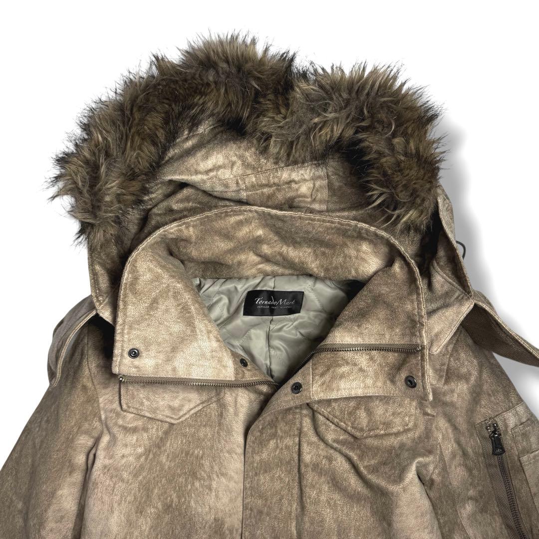 TORNADO MART｜スウェードヘアラインモッズコートy2kシェラックLGB