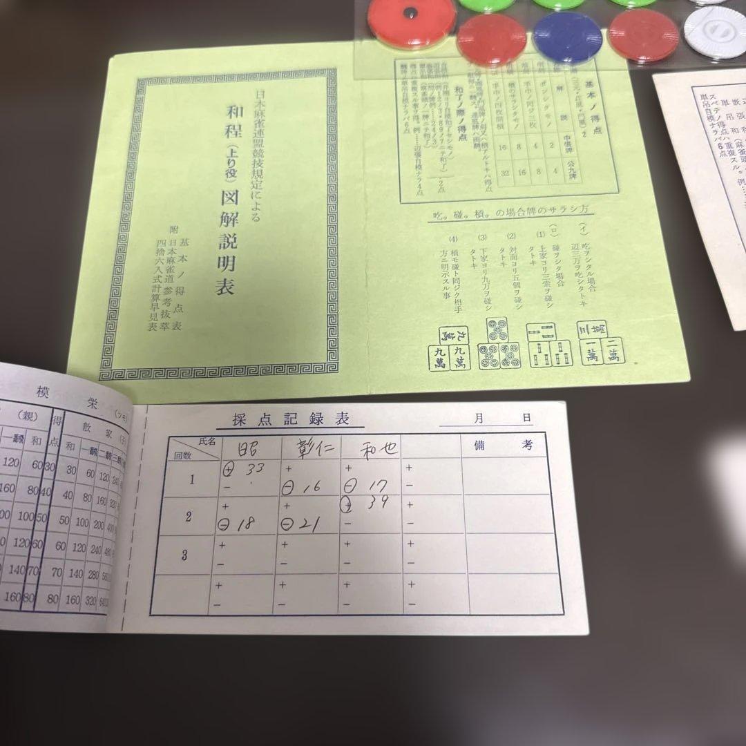 麻雀牌セット 伝統的デザイン　　　　　　　　　　　　【超希少】レア　麻雀牌・