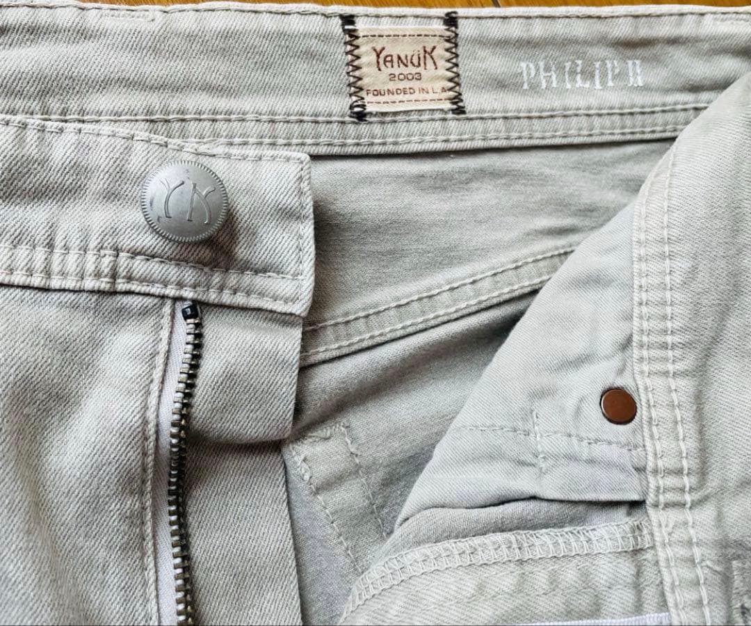 ヤヌーク PHILIP II テーパード デニム グレー 31インチ