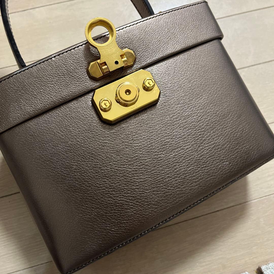 a.testoni テストーニレザー バニティバッグ