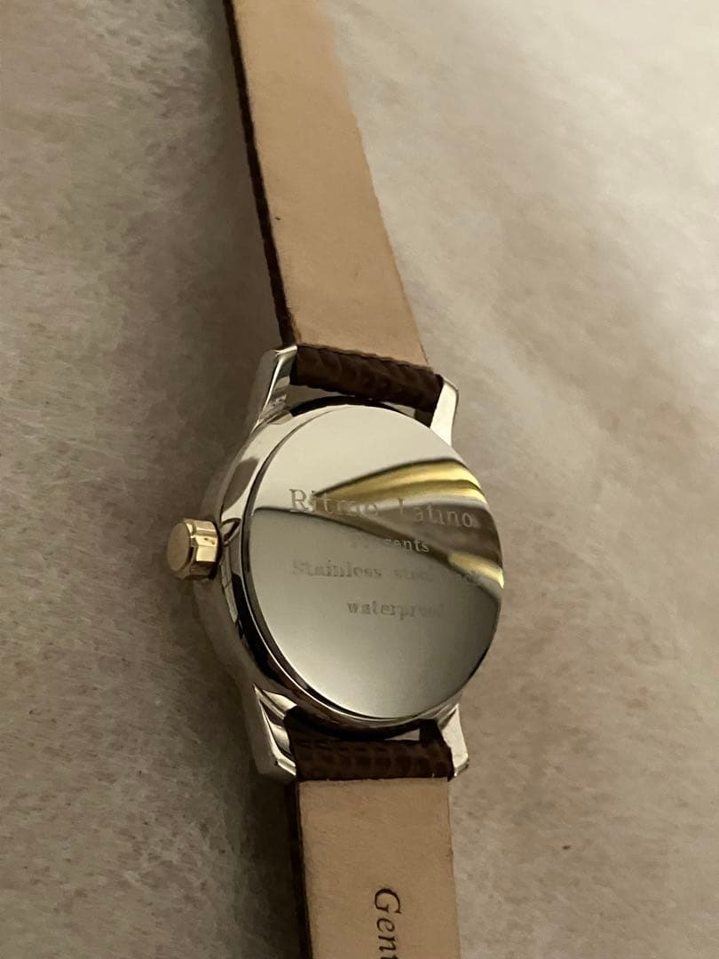 値下げ 稼働★Ritmo Latino グリーン ＱＺ腕時計 電池、革ベルト新品