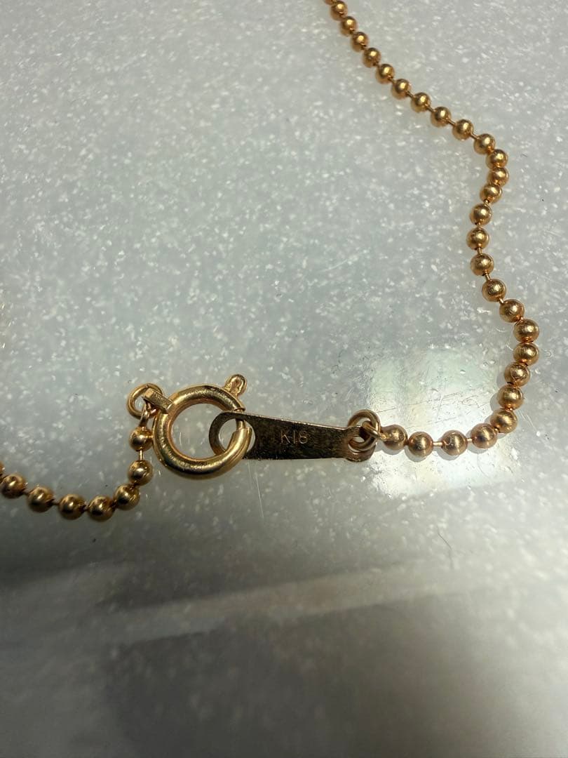 【K18 / 750 刻印あり‼️】ブルートパーズ ネックレス 40cm ゴールド