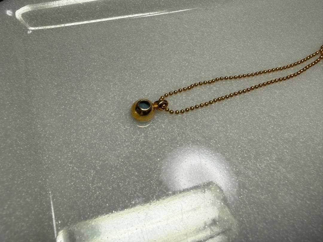 【K18 / 750 刻印あり‼️】ブルートパーズ ネックレス 40cm ゴールド