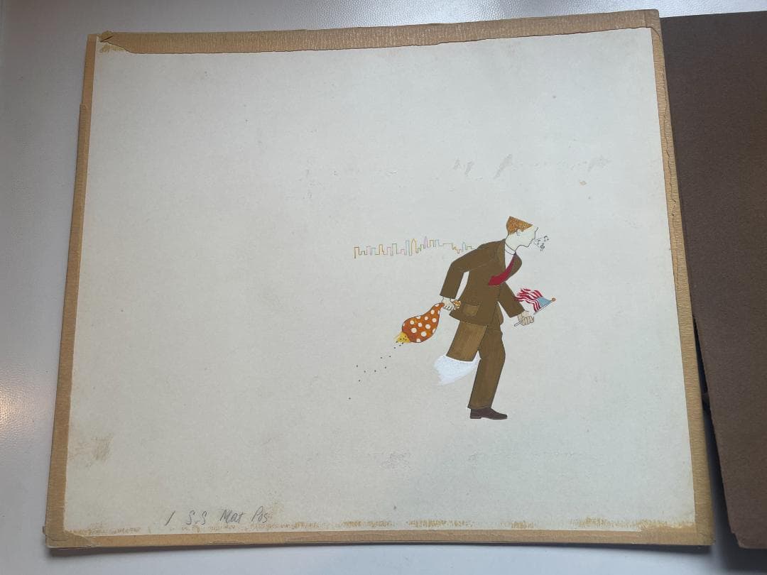 ナサニエル・ウェスト原画表紙版下一点物『クール・ミリオン』60年代制作資料