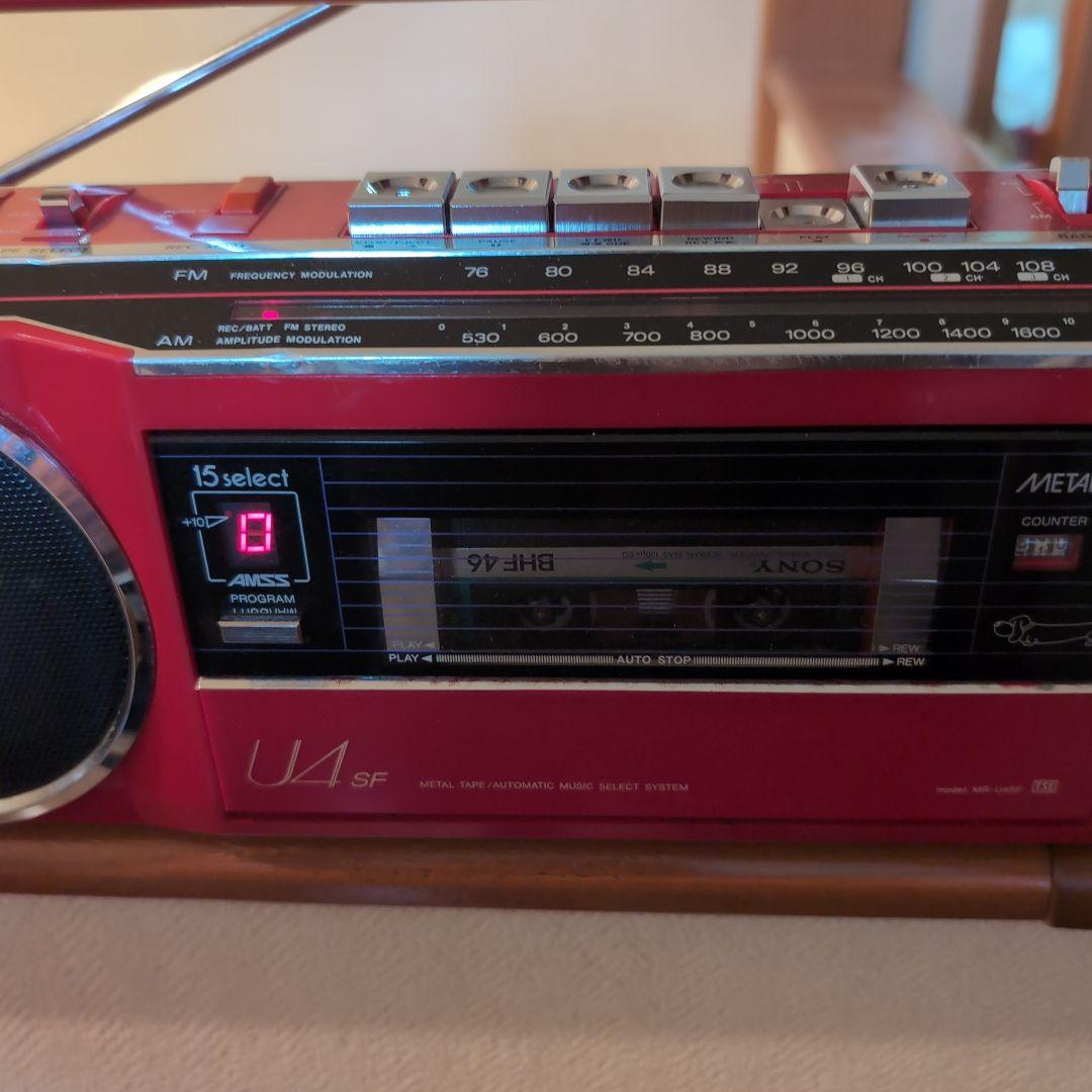 SANYO　MR-U4SF 赤 ラジカセ メタルテープ対応