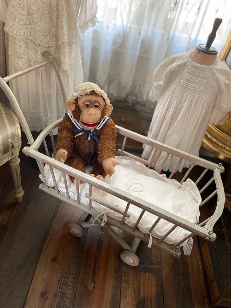 フランスアンティーク♡クッション付きカート♡フランスアンティークレース