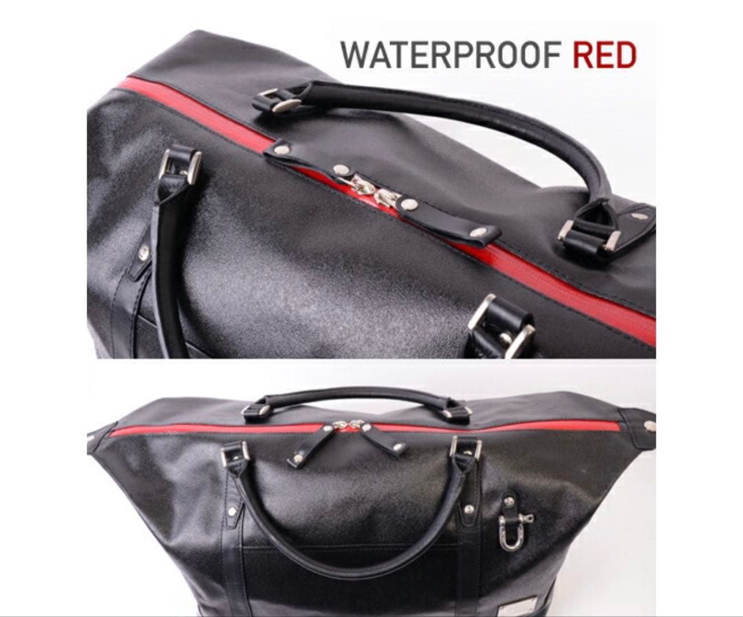 SEAL × 森野帆布 コラボ 2way トラベルボストンバッグ　防水レッド