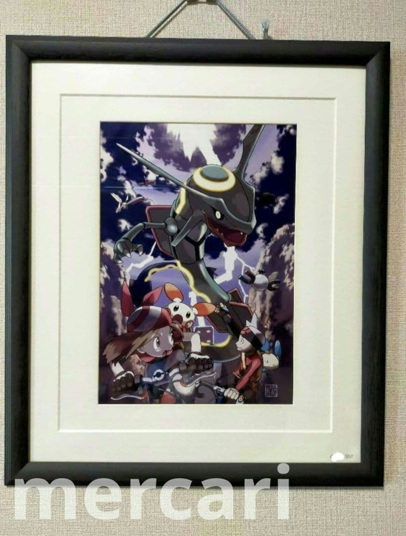 【100枚限定】ポケモン　コレクタブルアート　レックウザ逆鱗