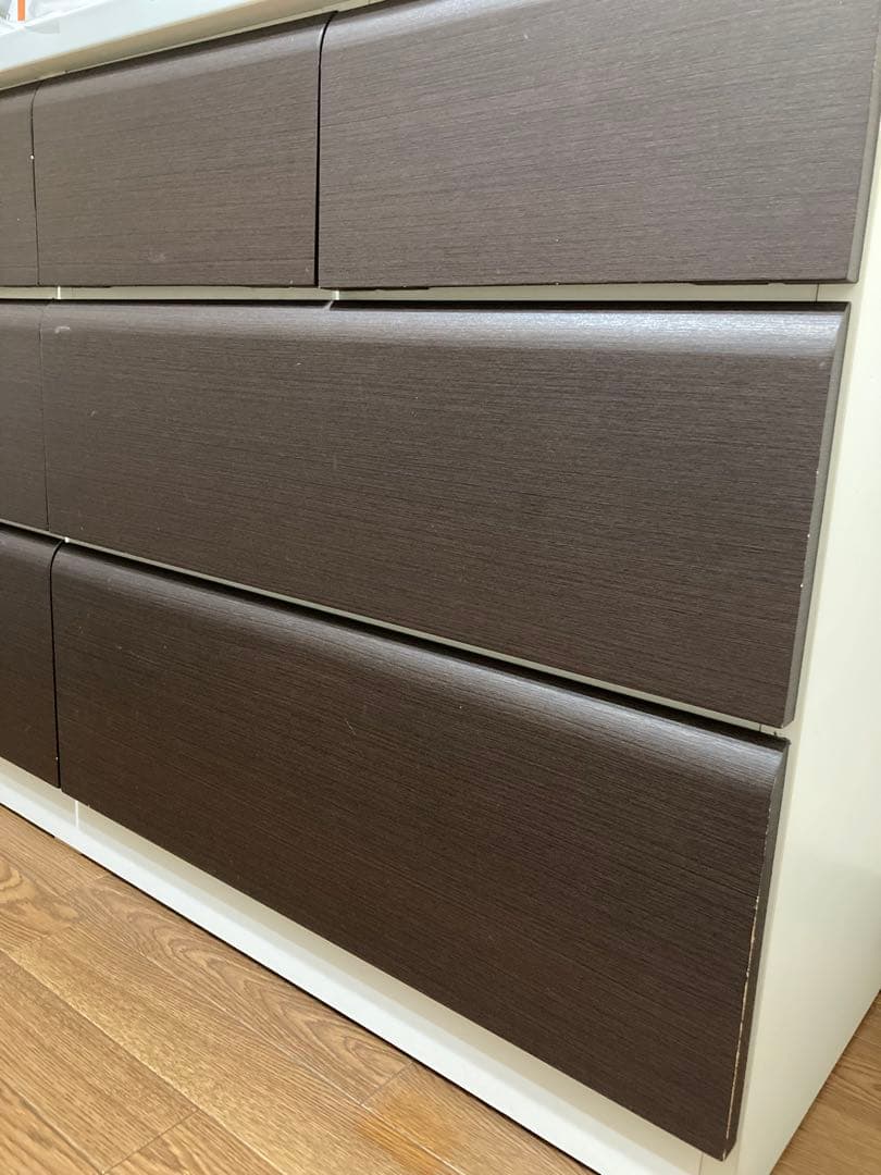 ☆ ニトリ ブラウンホワイト ローチェスト 洋服タンス 8引き出し ☆