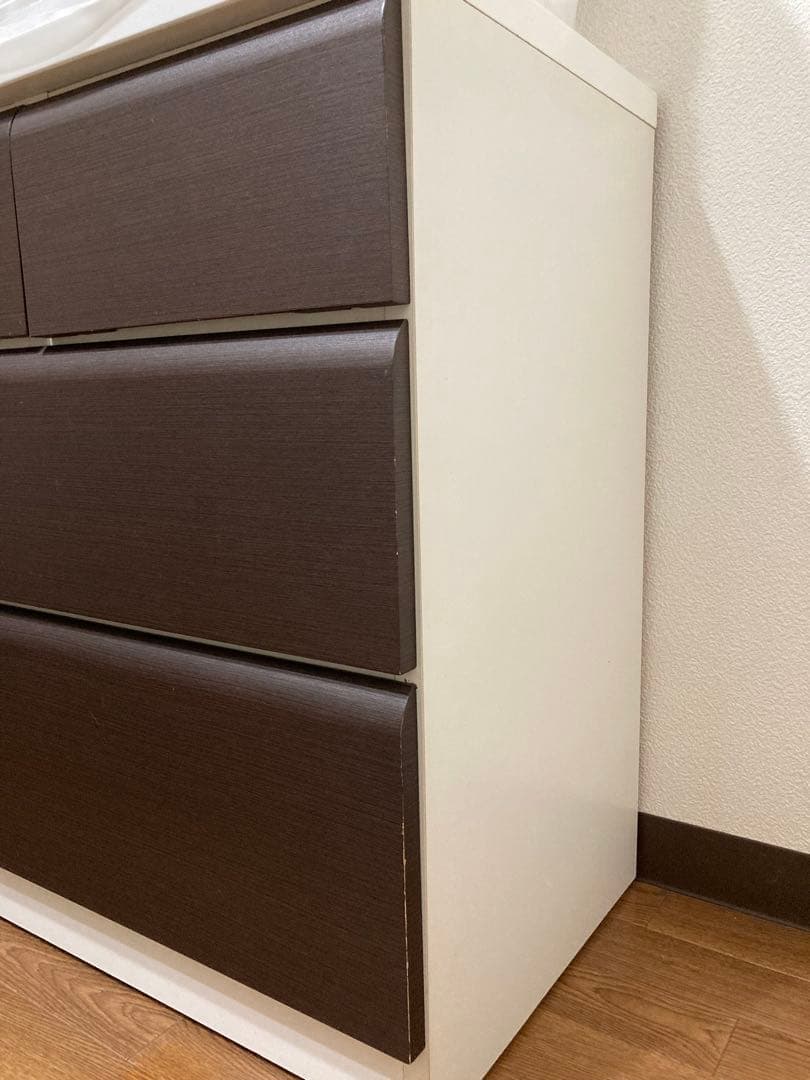 ☆ ニトリ ブラウンホワイト ローチェスト 洋服タンス 8引き出し ☆