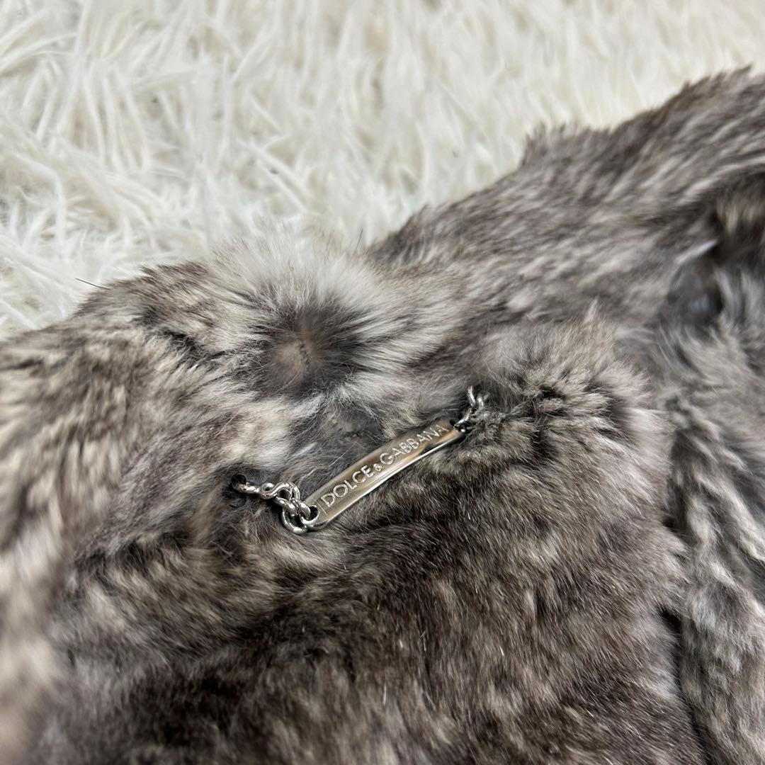 17539✨Y2K ドルチェ＆ガッバーナ ラパン ラビットファーコート プリント