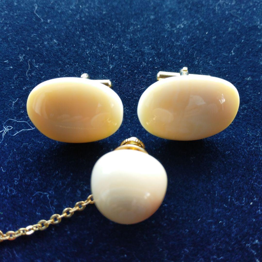 鯨歯　マッコウクジラ　カウス・ネクタイピン10セット（箱なし）①