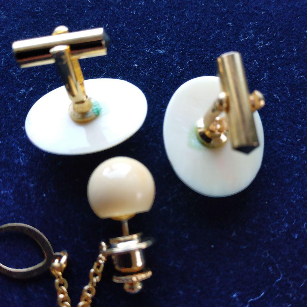 鯨歯　マッコウクジラ　カウス・ネクタイピン10セット（箱なし）①