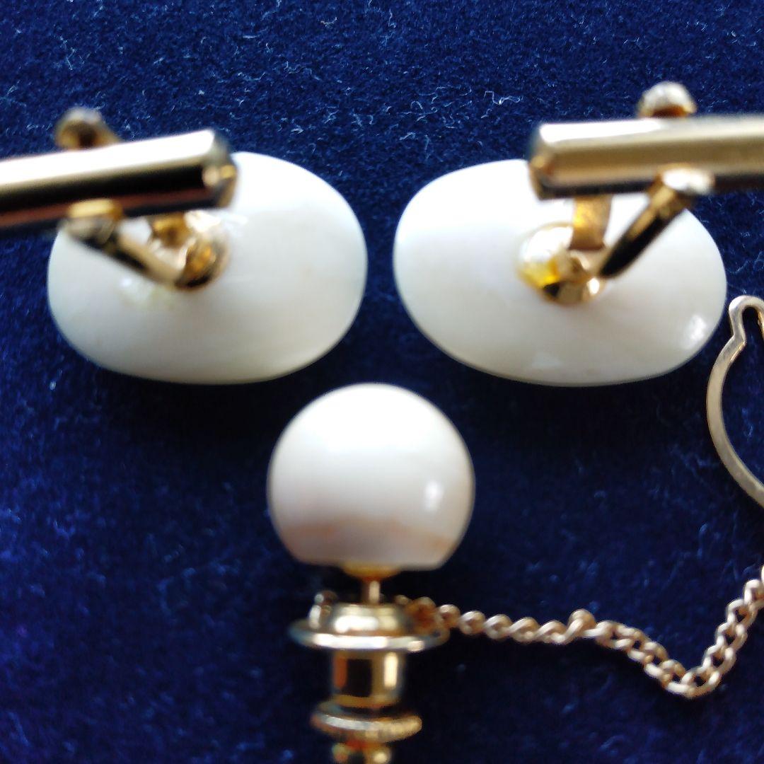 鯨歯　マッコウクジラ　カウス・ネクタイピン10セット（箱なし）①