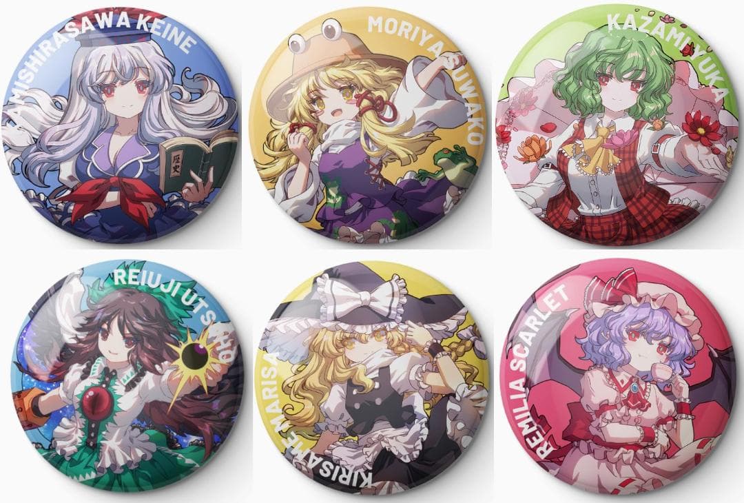 東方プロジェクト 缶バッジ 28個セット 小野塚小町 四季映姫 レミリア