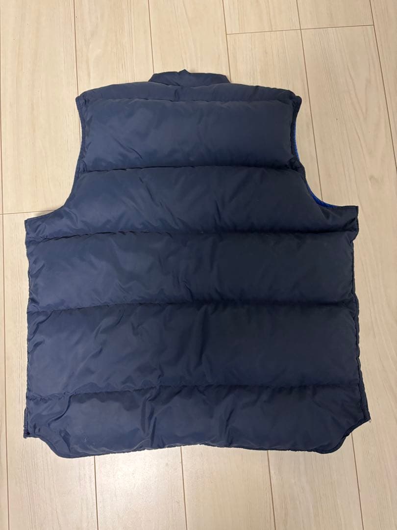 ウールリッチ 70s Mリバーシブルダウンベスト ネイビー echeveria