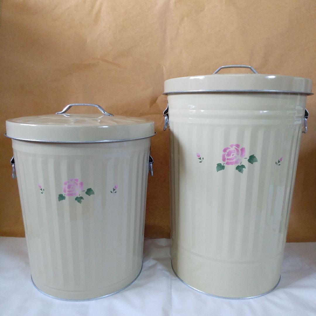 日本製　マニーローズ　トタン材　ダストボックスセット　ゴミ箱　保管　収納　片付け