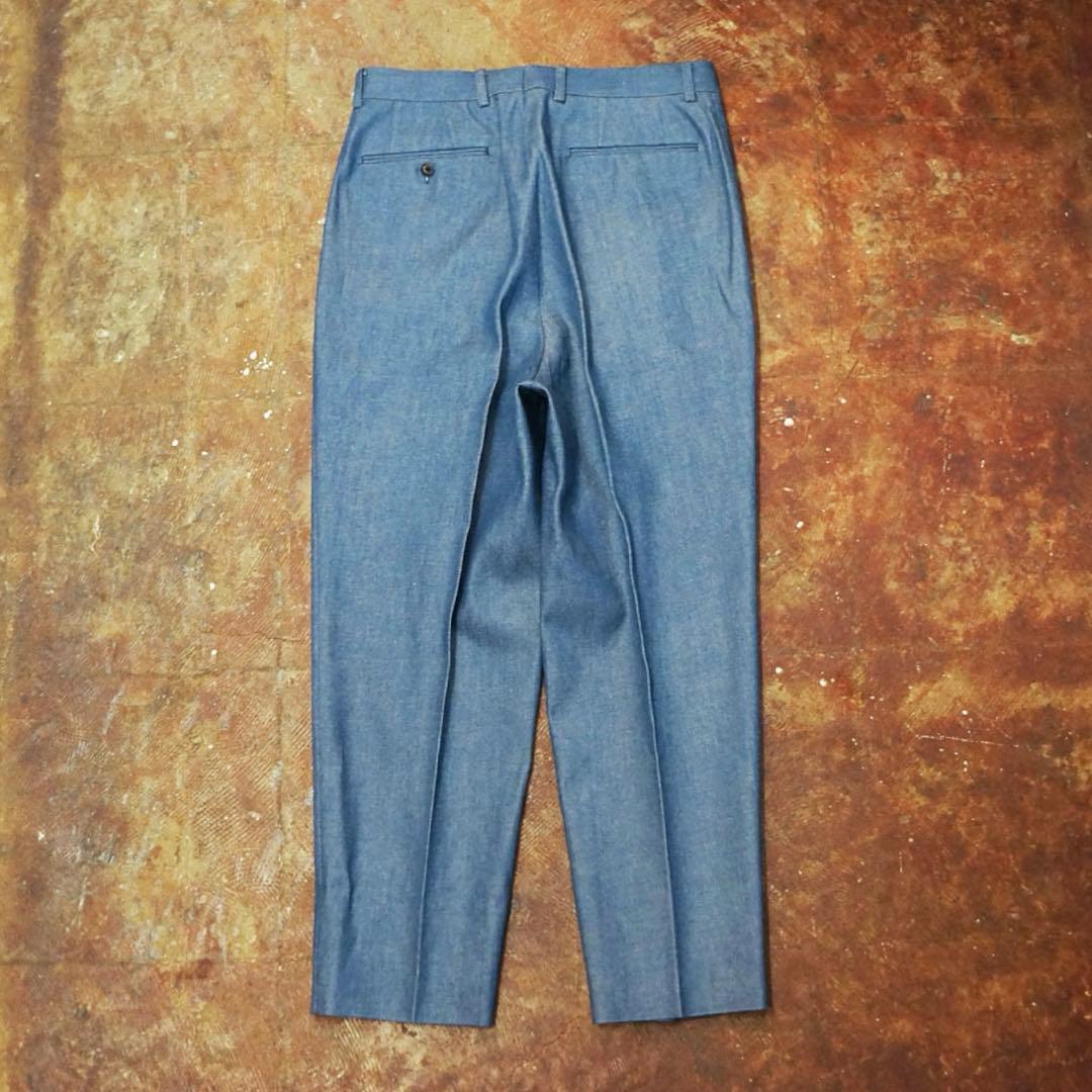 パンツ INTERIM DENIM 2-TUCK WIDE TAPERED SLACKS