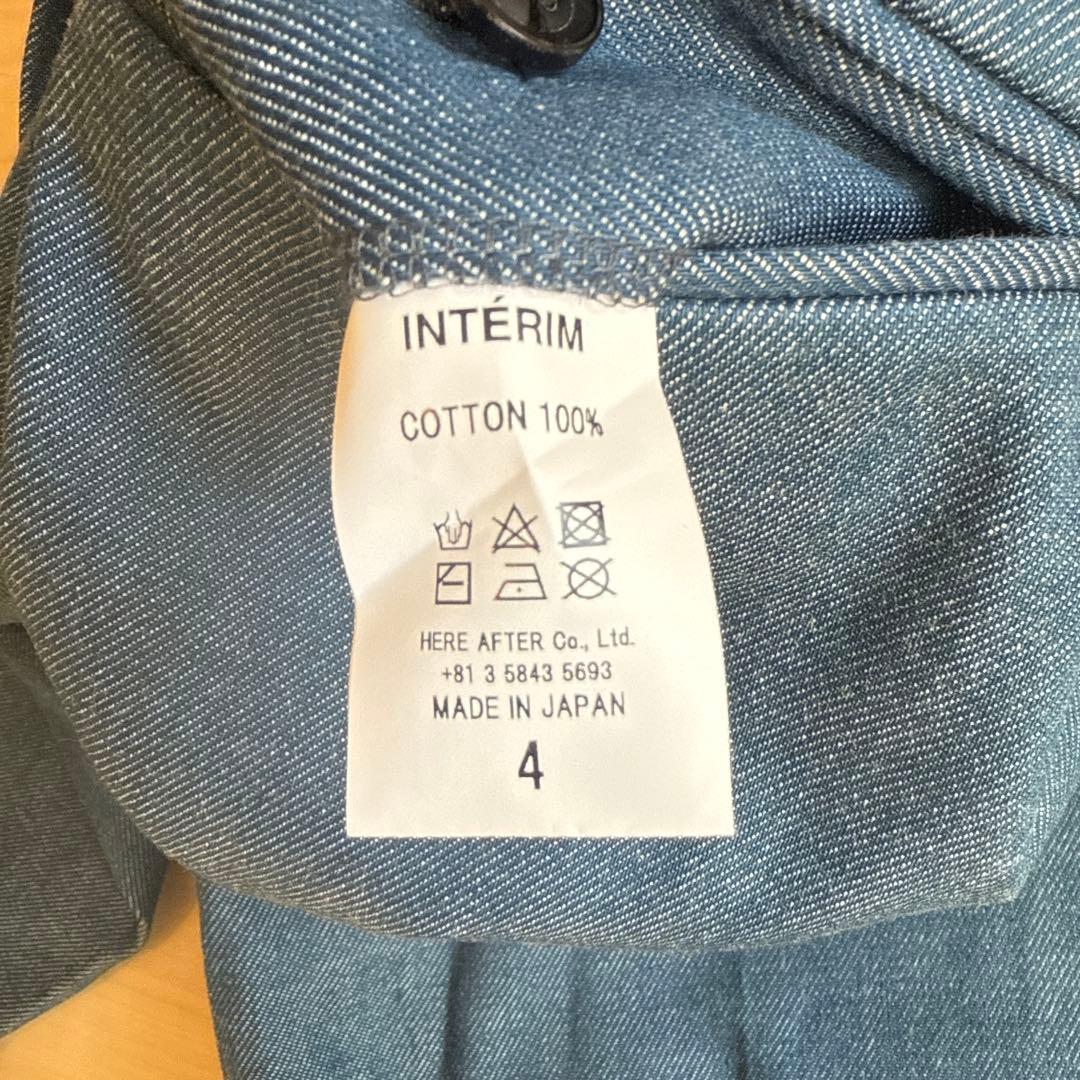 パンツ INTERIM DENIM 2-TUCK WIDE TAPERED SLACKS