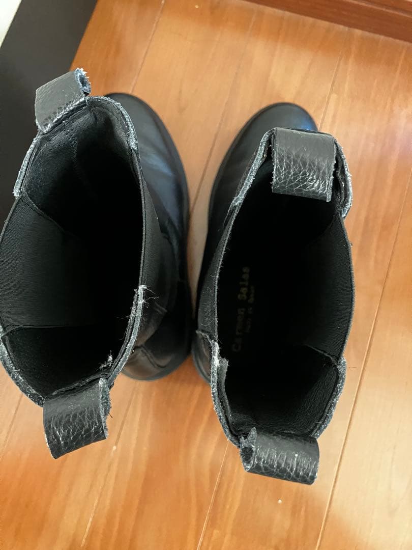 【CARMEN SALAS 】サイドゴアブーツ 39 黒